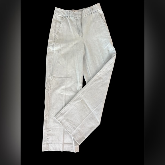 Aritzia Babaton Meetup Wide Leg Beach Blue Denim Pants 4 - Picture 5 of 9
